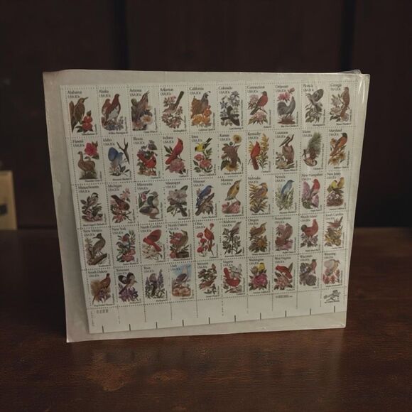 MNH Scott #1953-2002 50 State Birds & Flowers 20 Cent Stamp Sheet of 50 Stamps - Picture 1 of 5